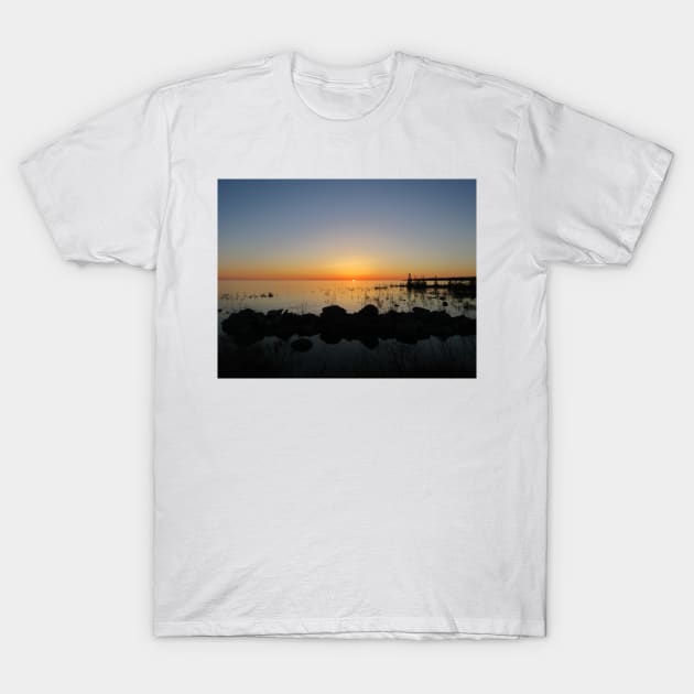 Setting Sun Orange Sky Bruce Peninsula No.2 T-Shirt by MaryLinH